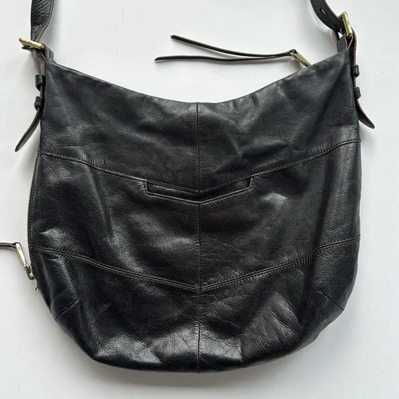 Hobo black leather shoulder bag - Picture 5 of 8